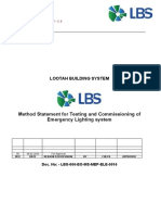 LBS-RC-EO001-MS-MEP-ELE-0015 Method Statement For Testing and Commissioning of Emergency Lighting System