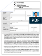 CIL MT  Admit card