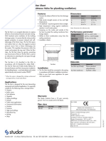 Studor Tec-Vent: Product Information/Specification Sheet (Air Admittance Valve For Plumbing Ventilation)