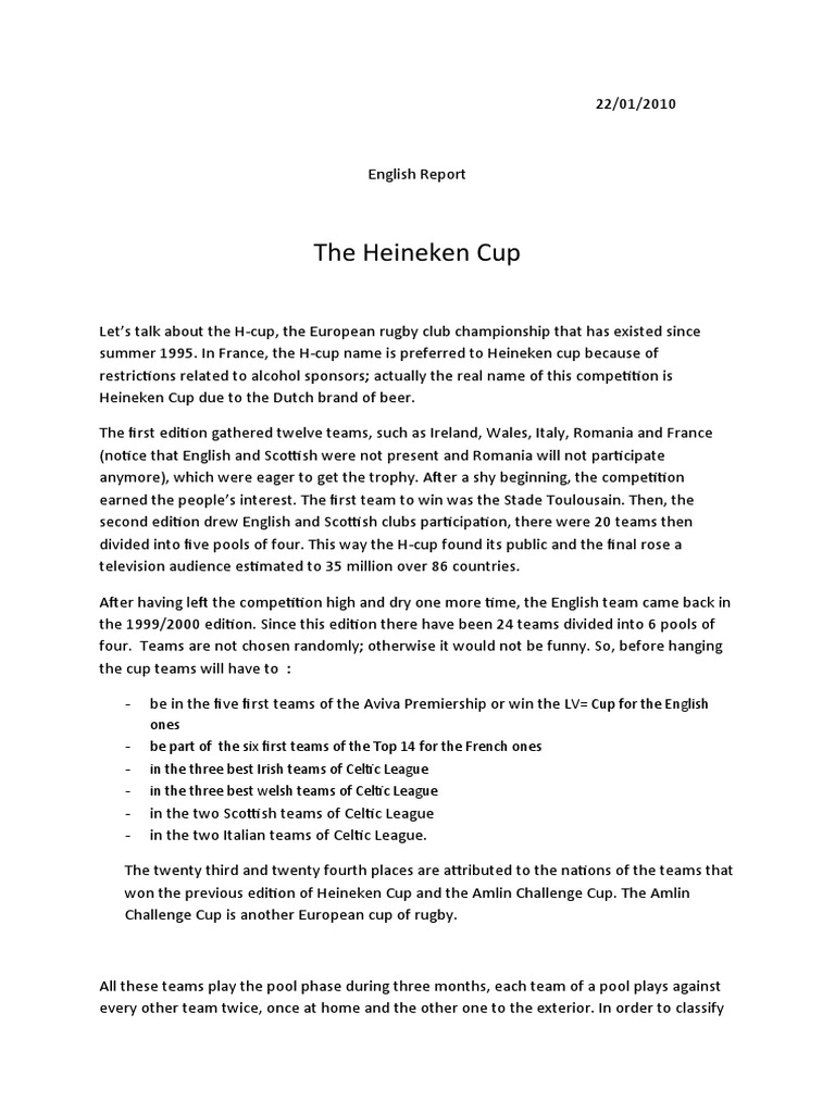 H Cup PDF Sports Clubs Rugby Football