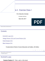 Aula 4 - Exercise Class 1: Prof. Marcelino Andrade