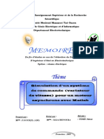 Simulation D'un Système de Commande (Variateur de Vitesse) Pour Un Moteur PDF