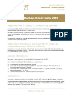 FIFA Football Law Annual Review 2019 Resumen Ejecutivo