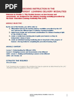 Module 3A - Designing Instruction in The Different LDMs