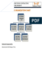 HSE organization chart for industrial projections contracting