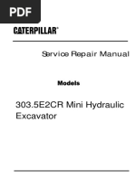 Caterpillar Cat 303.5E2CR Mini Hydraulic Excavator (Prefix CR6) Service Repair Manual (CR600001 and Up) PDF