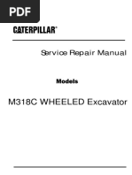 Caterpillar Cat M318C WHEELED Excavator (Prefix BCZ) Service Repair Manual (BCZ00001-02000) PDF