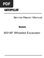 Caterpillar Cat M318F Wheeled Excavator (Prefix F8B) Service Repair Manual (F8B00001 and Up) PDF