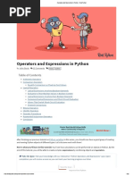 Operators and Expressions in Python Real Python