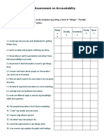 Self-Assessment On Accountability: I. Questions