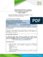 Guia de actividades y Rúbrica de evaluación fase 1- Ecosistemas y relaciones ecológicas