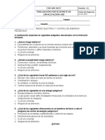 Evaluación Capacitación Riesgo Eléctrico y Manejo de Energias Peligrosas