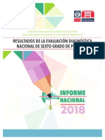 AWZB Informe Nacional Evaluacion Diagnostica Sexto Grado 2018pdf