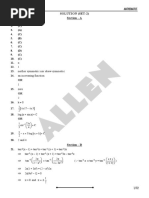 Allen: Solution (Set-2) Section - A