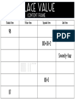 Place Value Content Frame PDF