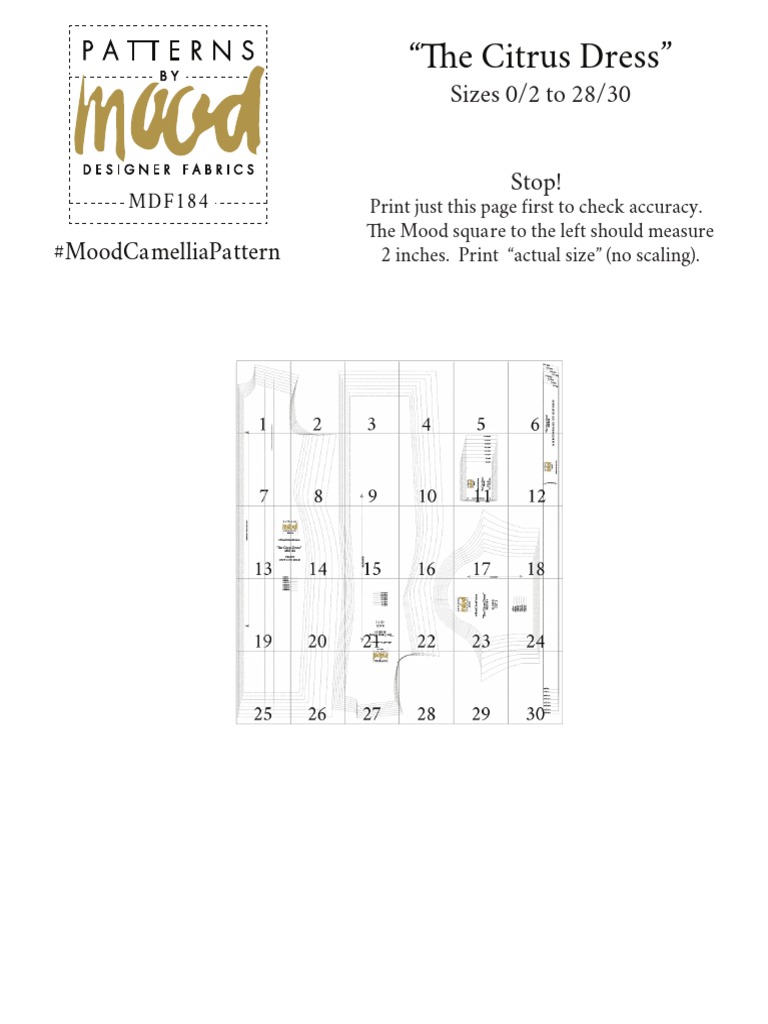 MDF184 The Citrus Dress PDF PDF Dress Codes Clothing