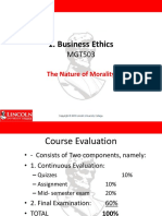 Business Ethics: The Nature of Morality