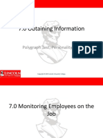 7.0 Obtaining Information: Polygraph Test, Personality Test