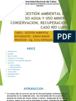 GESTIÓN AMBIENTAL DEL RECURSO AGUA Y USO MINERO, Rio Lurin