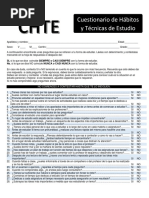 Chte-Cuestionario de Hábitos y Técnicas de Estudio | PDF | Aprendizaje ...