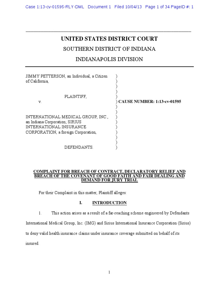 United States District Court: Southern District of Indiana Indianapolis ...