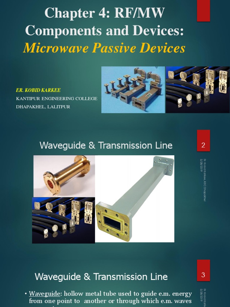 Microwave EngineeringPassive Components PDF Waveguide Electrical