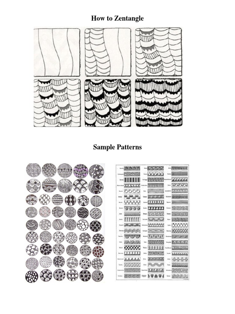 Zentangle Sample Sheet | PDF