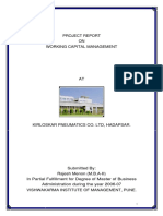 Project Report On Working Capital Manage PDF