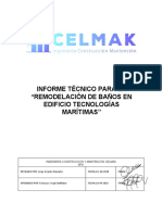 INFORME TECNICO Baño Ceramico Remodelacion