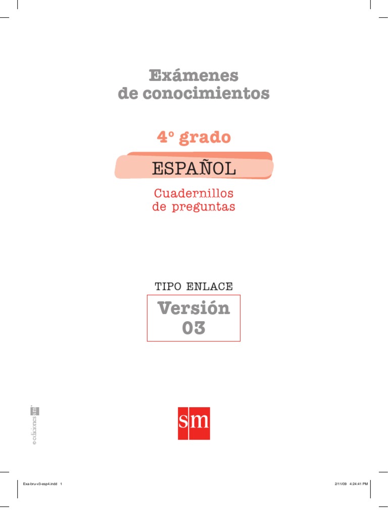 Esp 4 Cuadernillo SM | PDF | Aves | Prueba (evaluación)