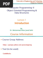 Computer Programming-II Object Oriented Programming & Data Structures