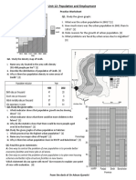 Unit 12: Population and Employment: Practice Worksheet Q1. Study The Given Graph