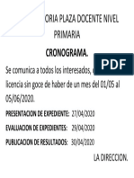 Convocatoria Plaza Docente Nivel Primaria