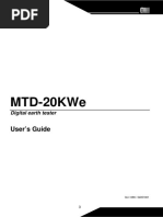 Mtd-20Kwe: User'S Guide