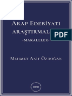 37 - Arap Edebiyatı Araştırmaları - M. Akif Özdoğan