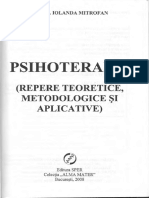 Iolanda Mitrofan Psihoterapie Repere Teoretice Metodologice Si Aplicative