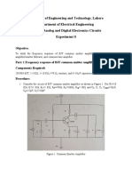 Frequency Response of BJT Amplifiers