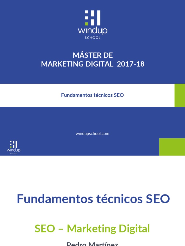 Fundamentos Técnicos de SEO | PDF | Posicionamiento en buscadores | Red ...