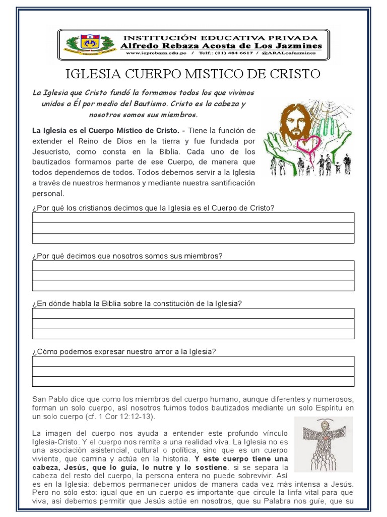 La Iglesia como Cuerpo Místico de Cristo | PDF | Cuerpo de Cristo ...