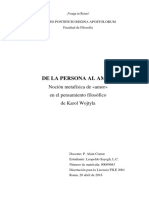 DE LA PERSONA AL AMOR Nocion Metafisica