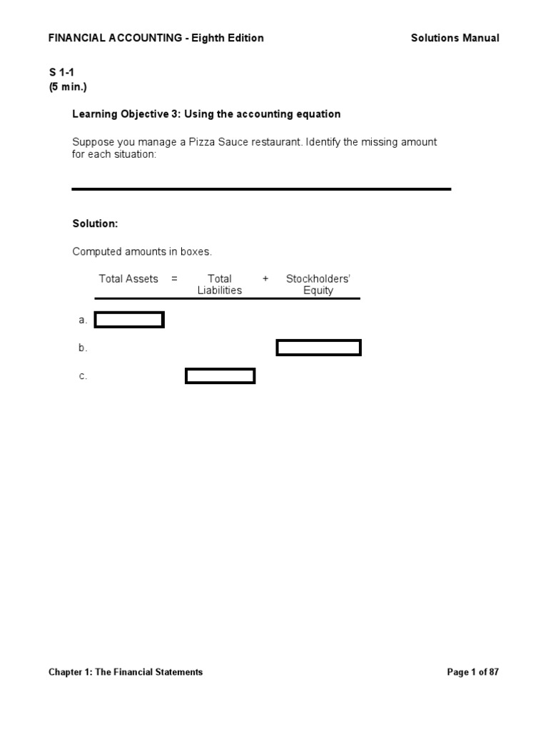 Hhtfa8e ch01 WP 1 | PDF | Financial Accounting | Retained Earnings