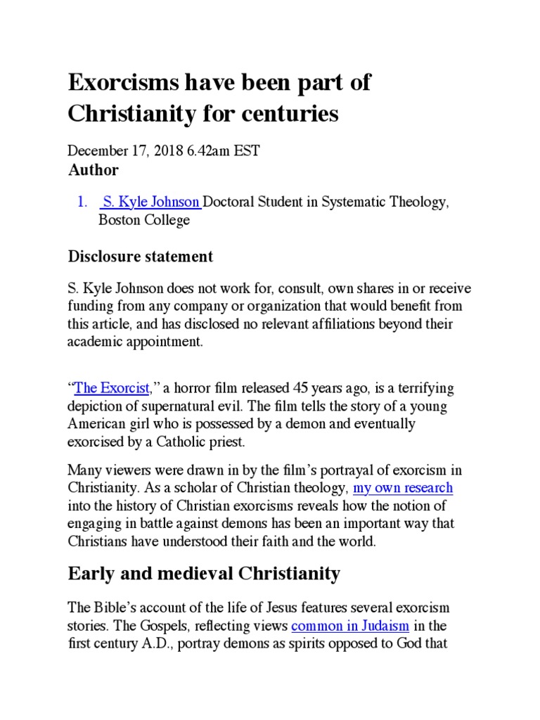 History and Practice of Exorcism | PDF | Exorcism | Demonic Possession