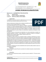 Especificaciones Tecnicas Arquitectura PDF