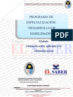 Trabajo Aplicativo - Separata Admnistración Educativa - El Saber