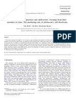 Mothers' Parenting Practices and Adolescents' Learning From Their Mistakes in Class: The Mediating Role of Adolescent's Self-Disclosure