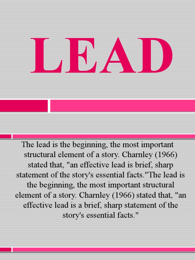The Lead PDF Verb Phrase