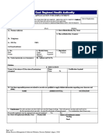 South East Regional Health Authority: Application For Employment