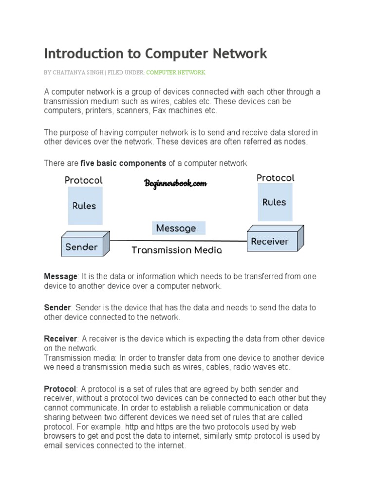 Computer Network Tutorial PDF Network Topology Protocol