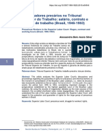 Trabalhadores Precários No Tribunal Superior Do Trabalho: Salário, Contrato e Jornada de Trabalho (1946-1953)