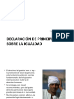 David Fernández Declaración de Principios Sobre La Igualdad